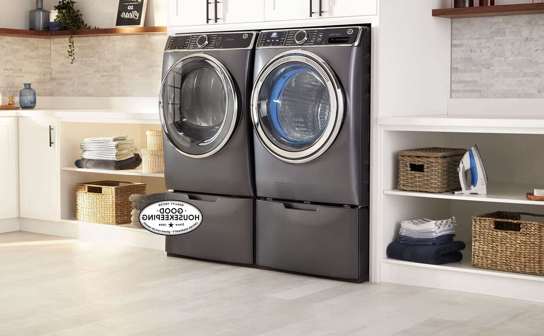 appliances including laundry machines washer and dryer