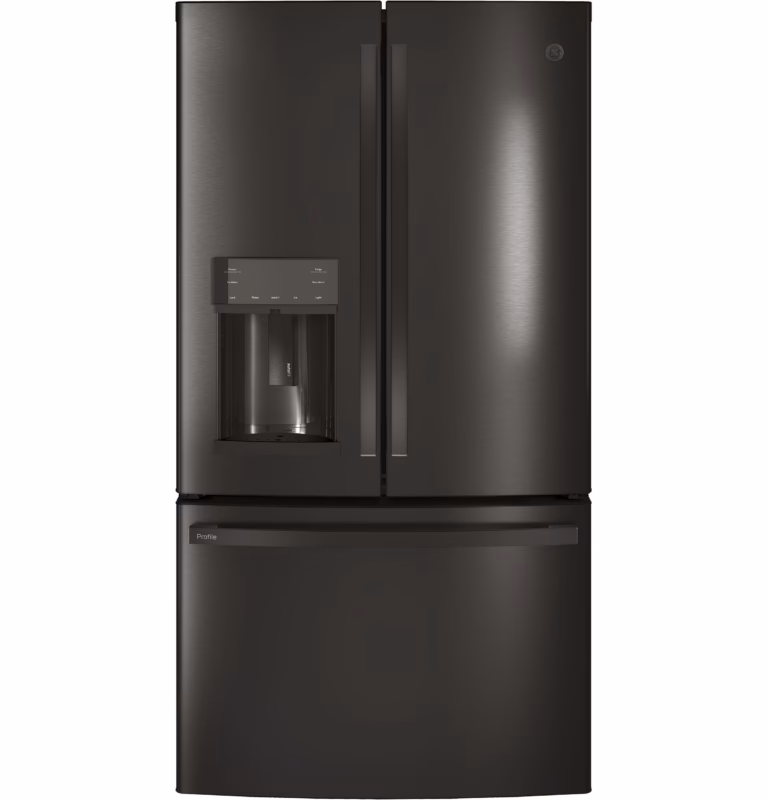 Profile 22CF French Door Refrigerator - Black Stainless
